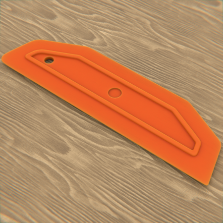 Ракель БАНАНА эластичный, неоново-оранжевый, 195 x 55мм